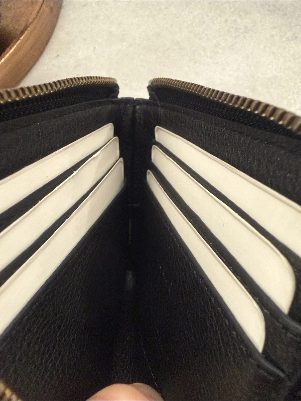 Tecovas Black Pebbled Leather Zip Wallet NWT